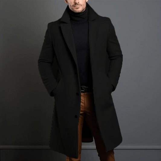 Stijlvolle Winter Trenchcoat Voor Heren | Lang