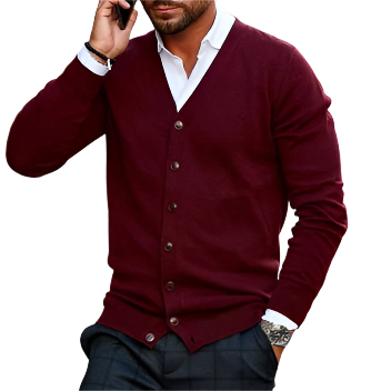 Casual Kasjmier Cardigan Vest Voor Heren - LUCAS