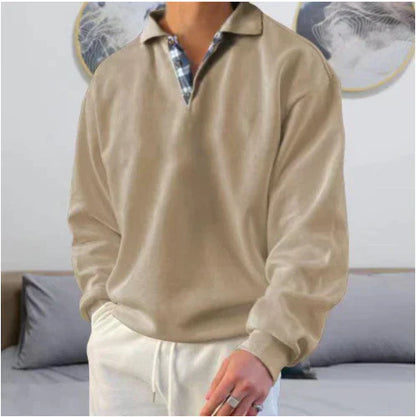 Casual Oversized Trui Met V-hals Voor Heren | Warm