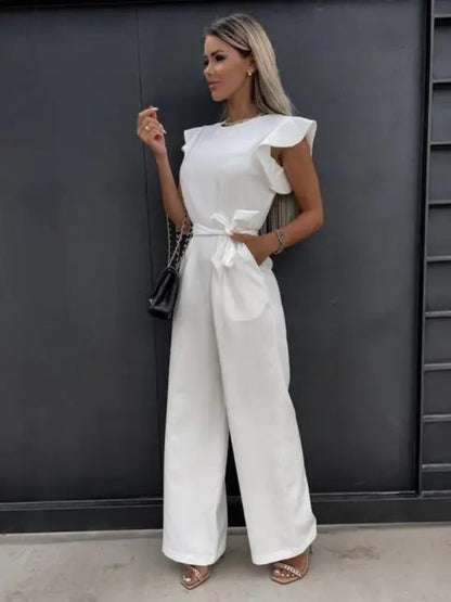 Elegante Jumpsuit Met Wijde Pijpen | Mouwloos