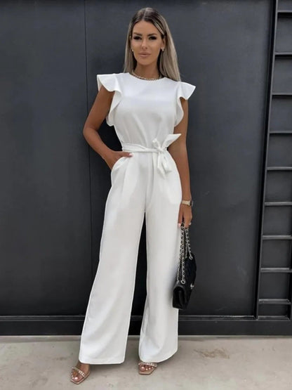 Elegante Jumpsuit Met Wijde Pijpen | Mouwloos