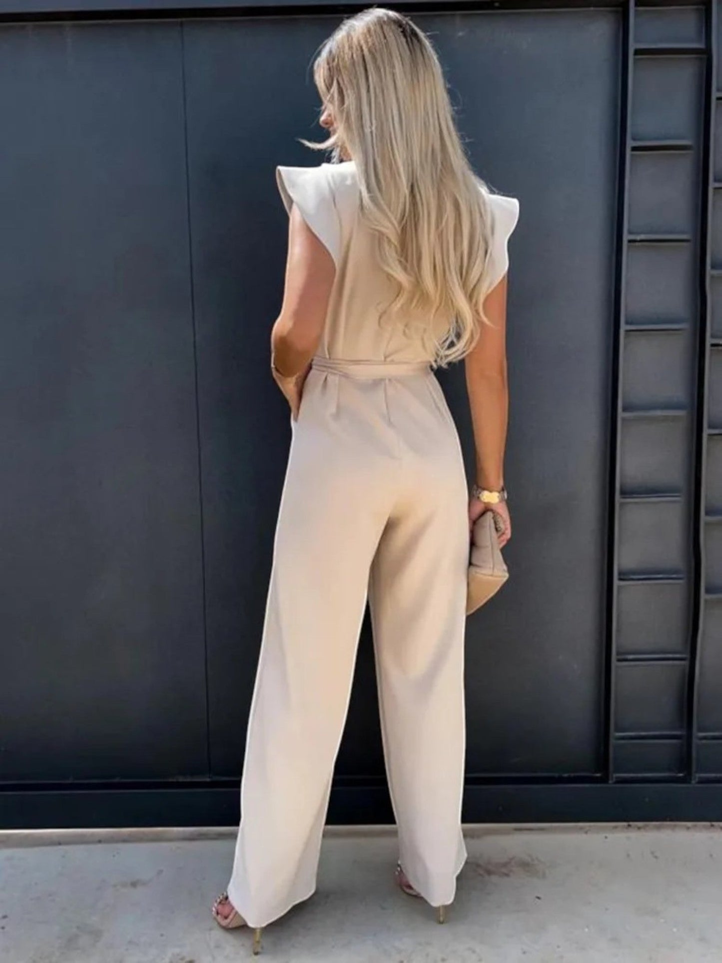 Elegante Jumpsuit Met Wijde Pijpen | Mouwloos