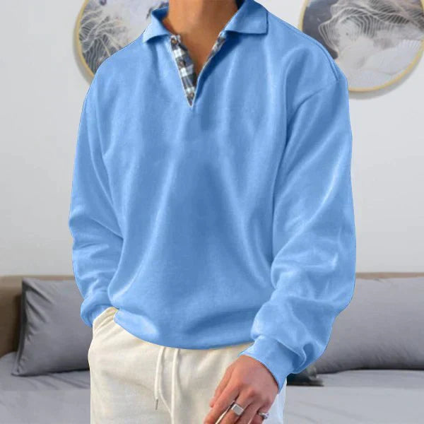 Casual Oversized Trui Met V-hals Voor Heren | Warm