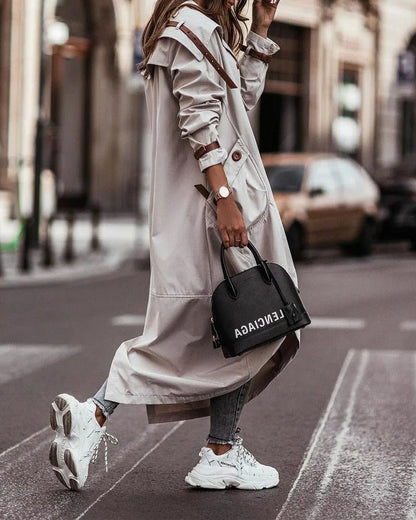 Dames Trenchcoat Met Capuchon