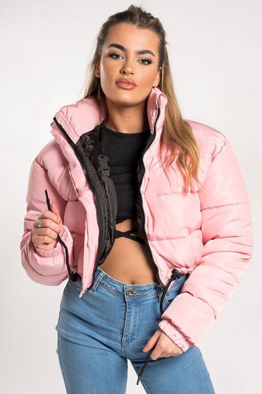 Casual Cropped Puffer Winterjas Voor Dames - Sasha