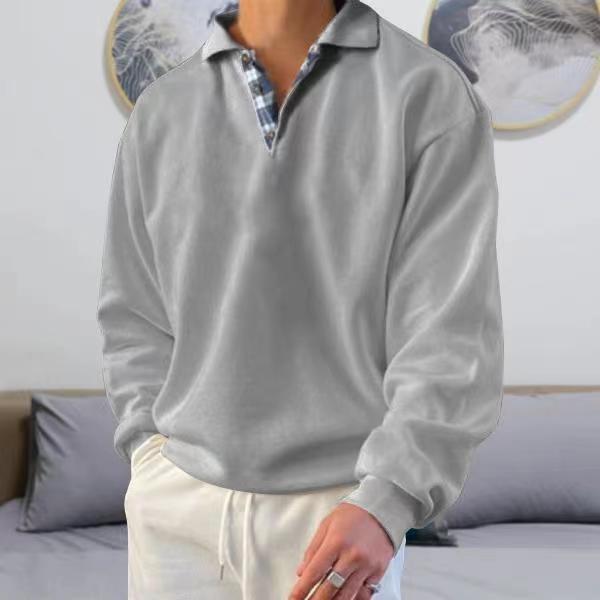 Casual Oversized Trui Met V-hals Voor Heren | Warm
