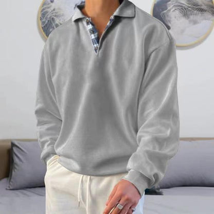 Casual Oversized Trui Met V-hals Voor Heren | Warm