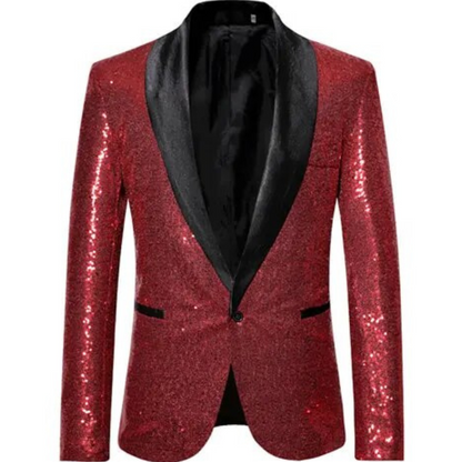 Stijlvolle Heren Blazer Met Pailetten | Feest