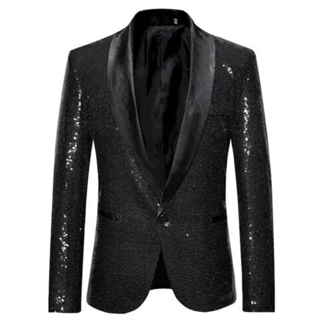 Stijlvolle Heren Blazer Met Pailetten | Feest