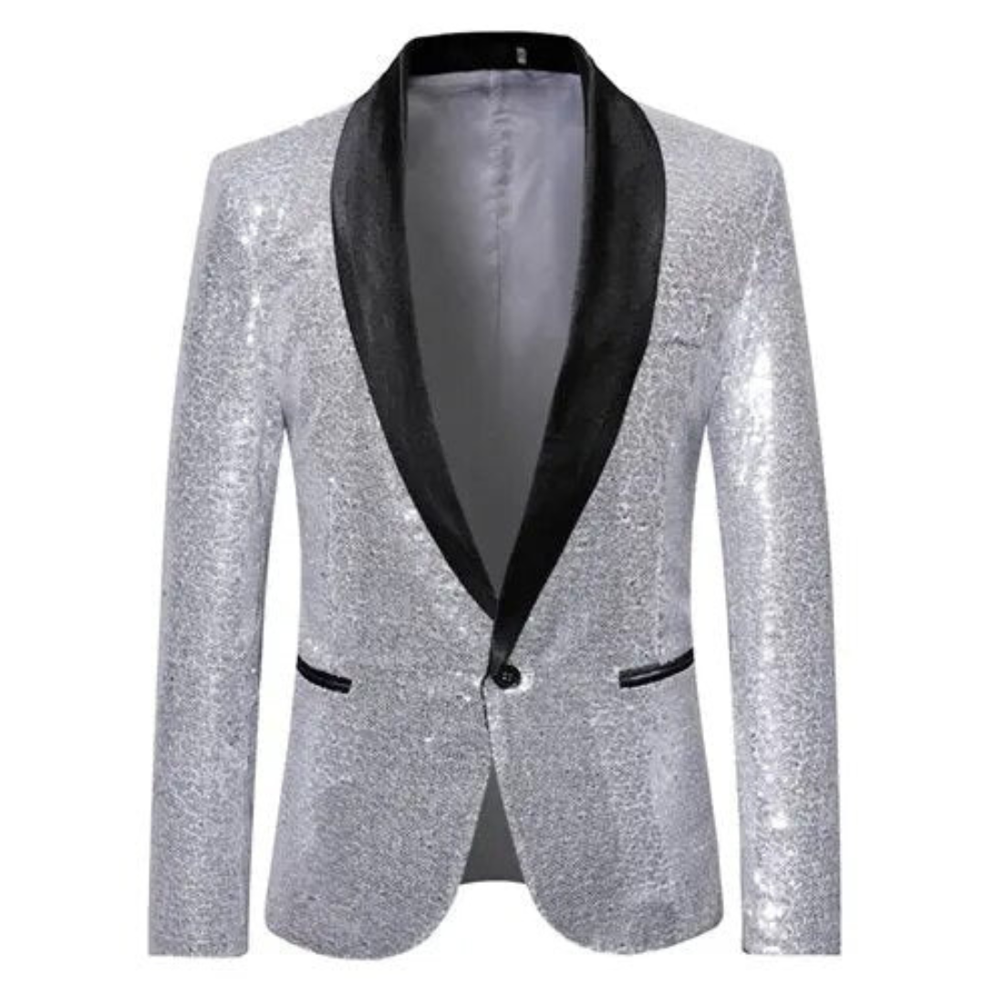Stijlvolle Heren Blazer Met Pailetten | Feest