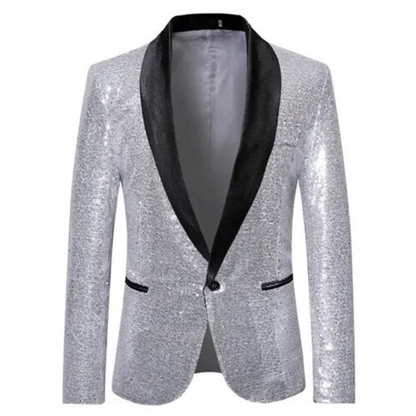 Stijlvolle Heren Blazer Met Pailetten | Feest