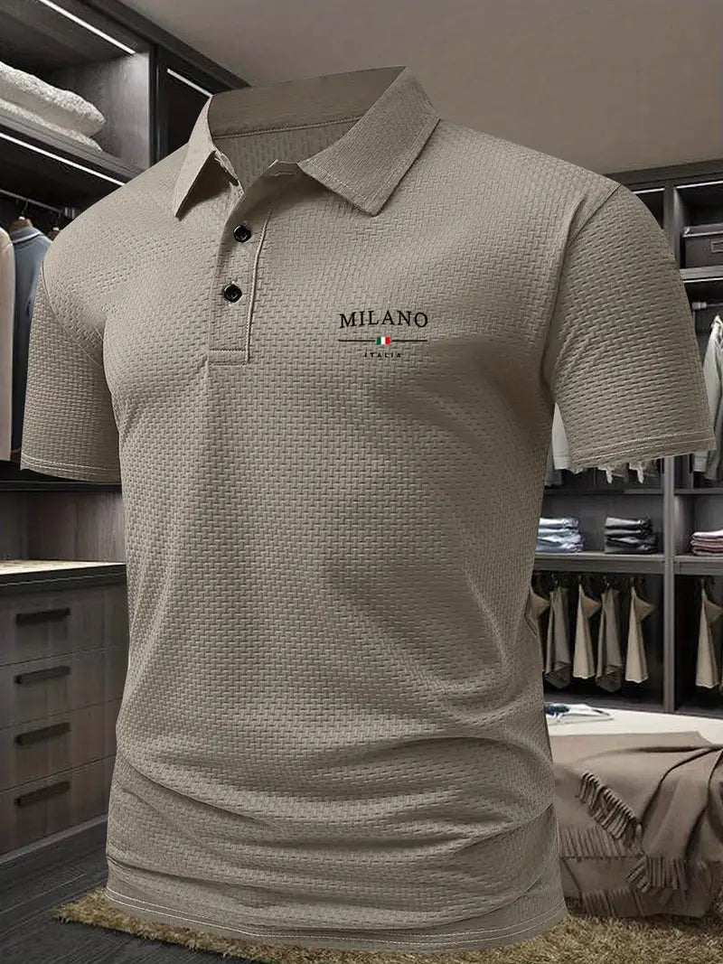 Stijlvol Gestructureerd Poloshirt Voor Heren | Korte Mouw