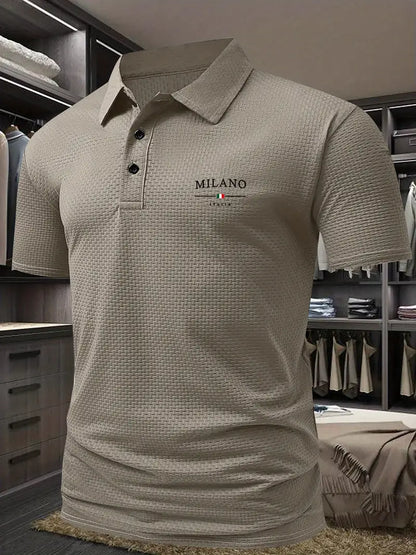 Stijlvol Gestructureerd Poloshirt Voor Heren | Korte Mouw