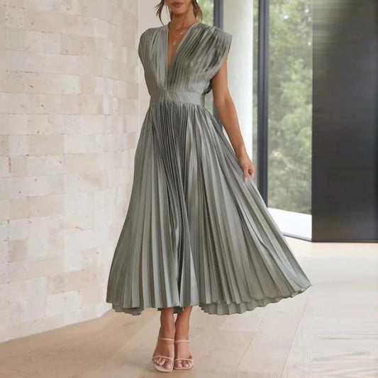 Elegante Avondjurk Met V-hals | Midi