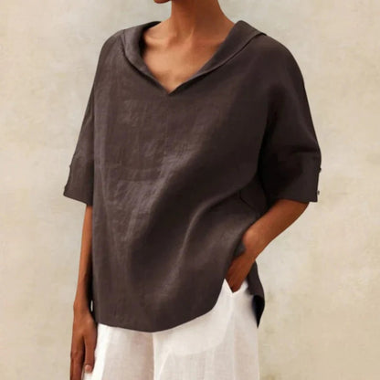 Comfortabele Blouse Met V-hals | Lichtgewicht