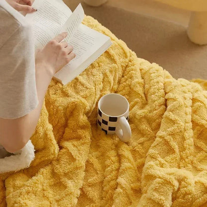 Dik Lamswollen Winter Fleece Deken - LuxyCozy