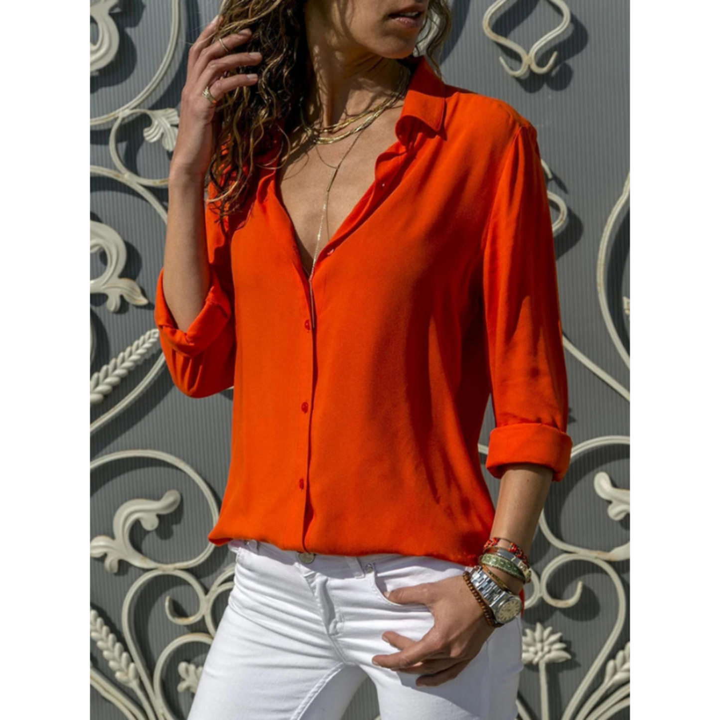 Casual Overhemd Met Losse Pasvorm | Lange Mouwen