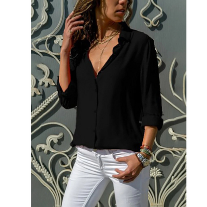 Casual Overhemd Met Losse Pasvorm | Lange Mouwen