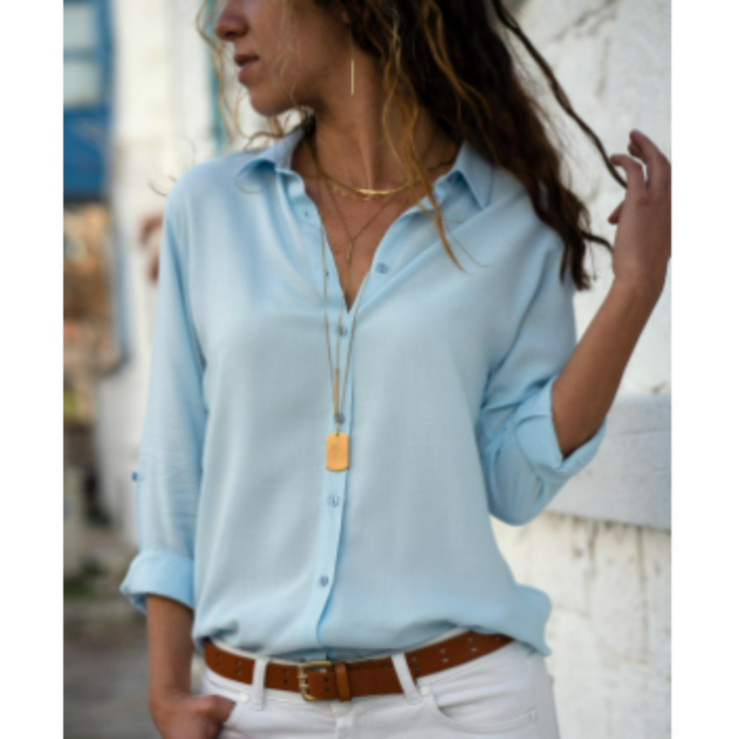Casual Overhemd Met Losse Pasvorm | Lange Mouwen