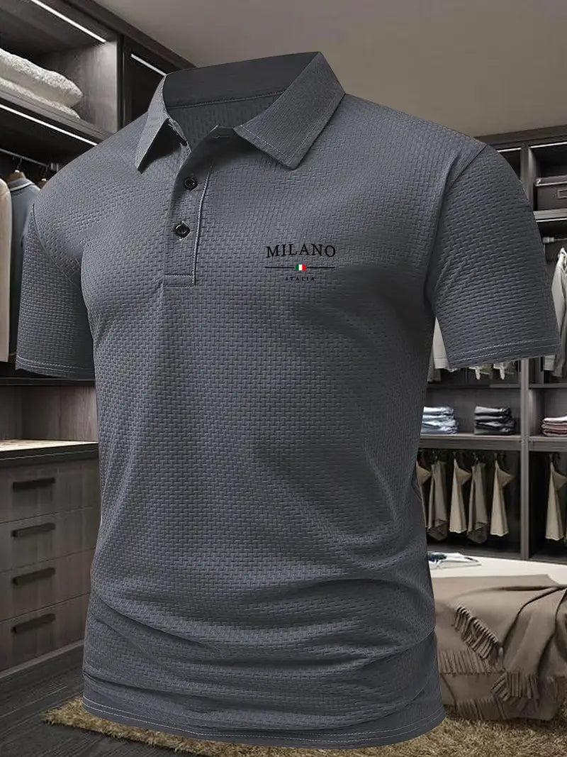 Stijlvol Gestructureerd Poloshirt Voor Heren | Korte Mouw