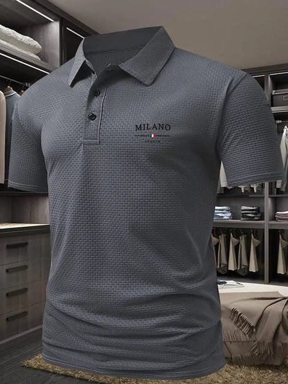 Stijlvol Gestructureerd Poloshirt Voor Heren | Korte Mouw