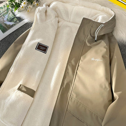 Omkeerbare Fleece Winterjas Voor Mannen | Met Capuchon