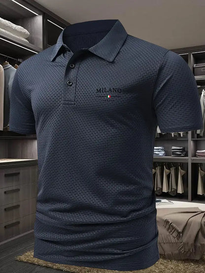 Stijlvol Gestructureerd Poloshirt Voor Heren | Korte Mouw