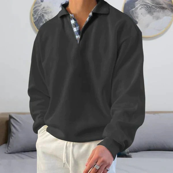 Casual Oversized Trui Met V-hals Voor Heren | Warm
