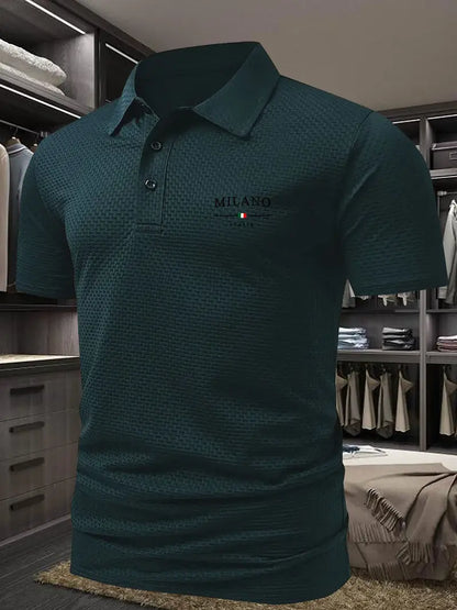 Stijlvol Gestructureerd Poloshirt Voor Heren | Korte Mouw