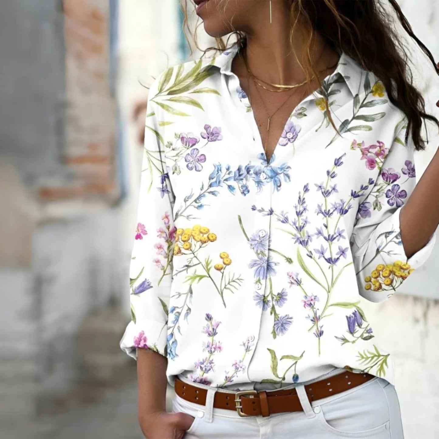 Stijlvol Bedrukte Blouse | Lange Mouwen