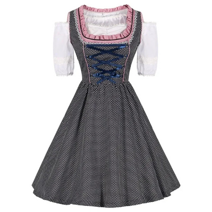 Klassieke Oktoberfest Dirndljurk Met Kanten Rand | Midi