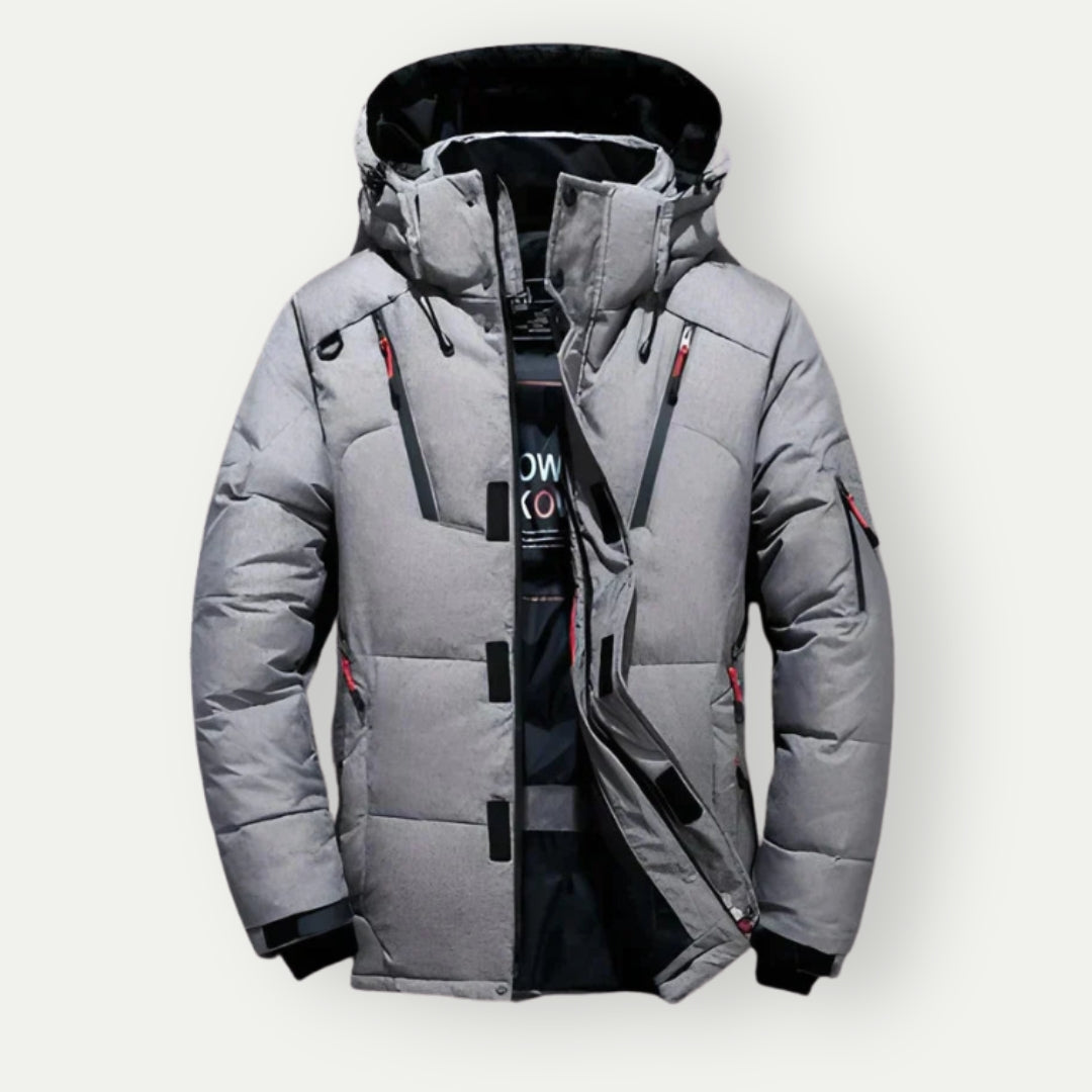 Heren Parka Winterjas Met Rits En Capuchon | Lange Mouwen