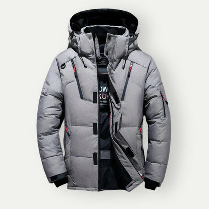 Heren Parka Winterjas Met Rits En Capuchon | Lange Mouwen