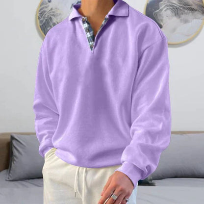 Casual Oversized Trui Met V-hals Voor Heren | Warm