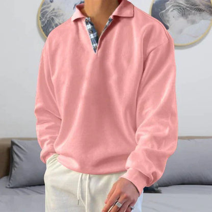 Casual Oversized Trui Met V-hals Voor Heren | Warm