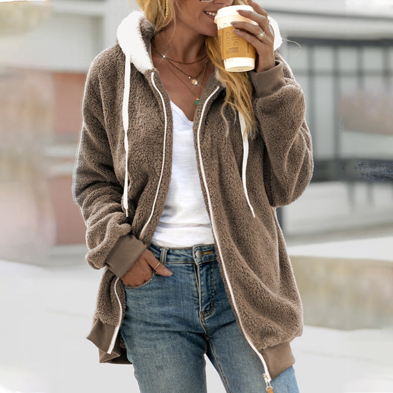 Warm Teddy Vest Met Capuchon | Winter