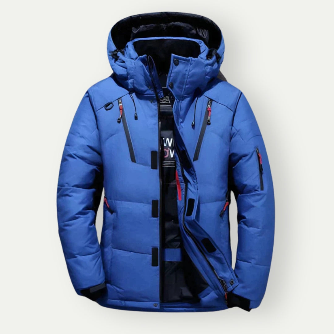 Heren Parka Winterjas Met Rits En Capuchon | Lange Mouwen