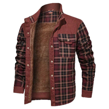 Trendy Geruite Jas Met Borstzakken Voor Heren | Winter