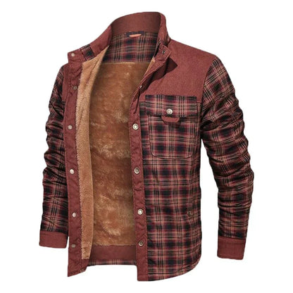 Trendy Geruite Jas Met Borstzakken Voor Heren | Winter