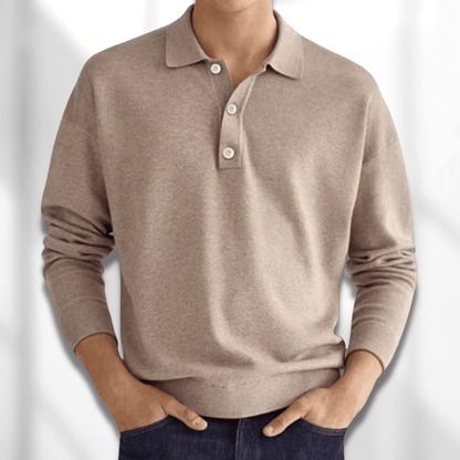 Poloshirt Met Lange Mouwen Voor Heren | Casual