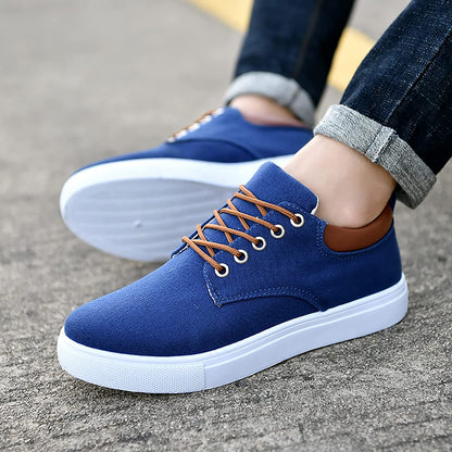 Casual Heren Sneakers Met Leren Achterkant | Veters