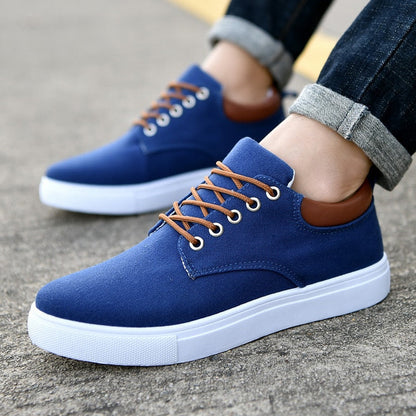 Casual Heren Sneakers Met Leren Achterkant | Veters