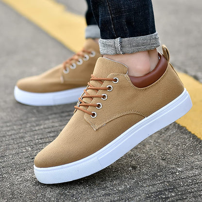 Casual Heren Sneakers Met Leren Achterkant | Veters