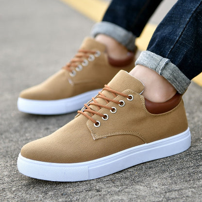 Casual Heren Sneakers Met Leren Achterkant | Veters