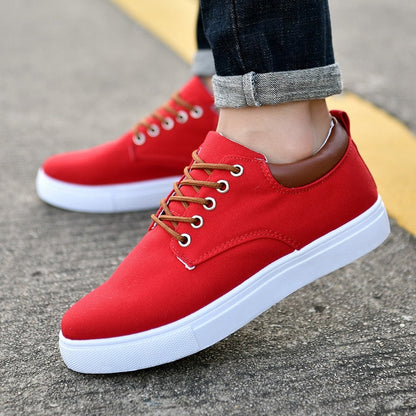 Casual Heren Sneakers Met Leren Achterkant | Veters