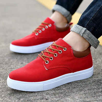 Casual Heren Sneakers Met Leren Achterkant | Veters