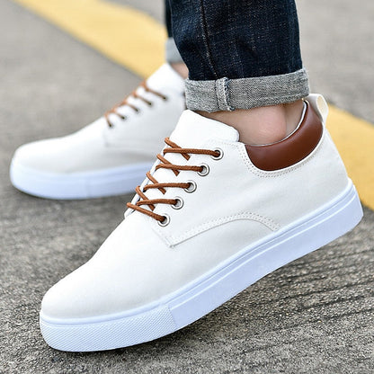 Casual Heren Sneakers Met Leren Achterkant | Veters