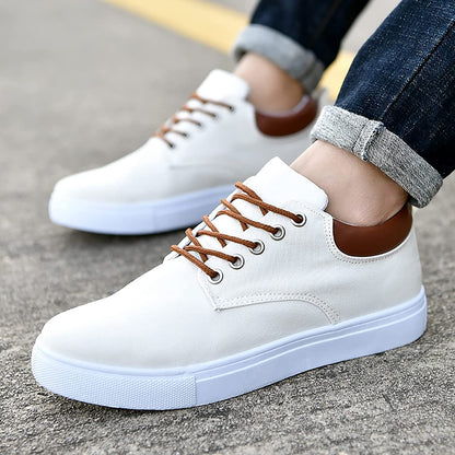 Casual Heren Sneakers Met Leren Achterkant | Veters