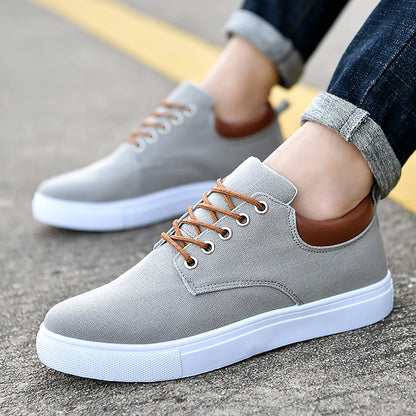 Casual Heren Sneakers Met Leren Achterkant | Veters