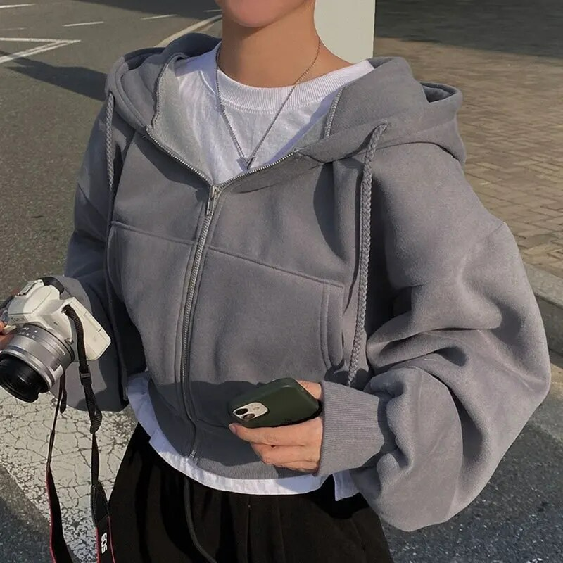 Oversized Hoodie Met Rits | Kort